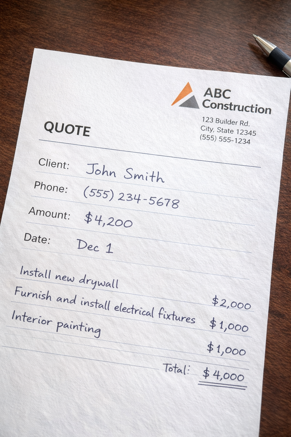 Quote in camera viewfinder